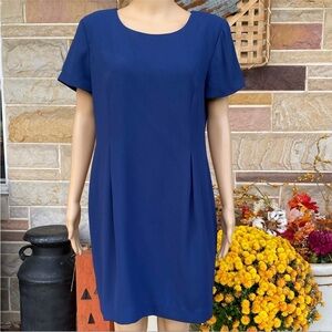 Jacqueline Ferrar Elegant Blue Sheath‎ Dress